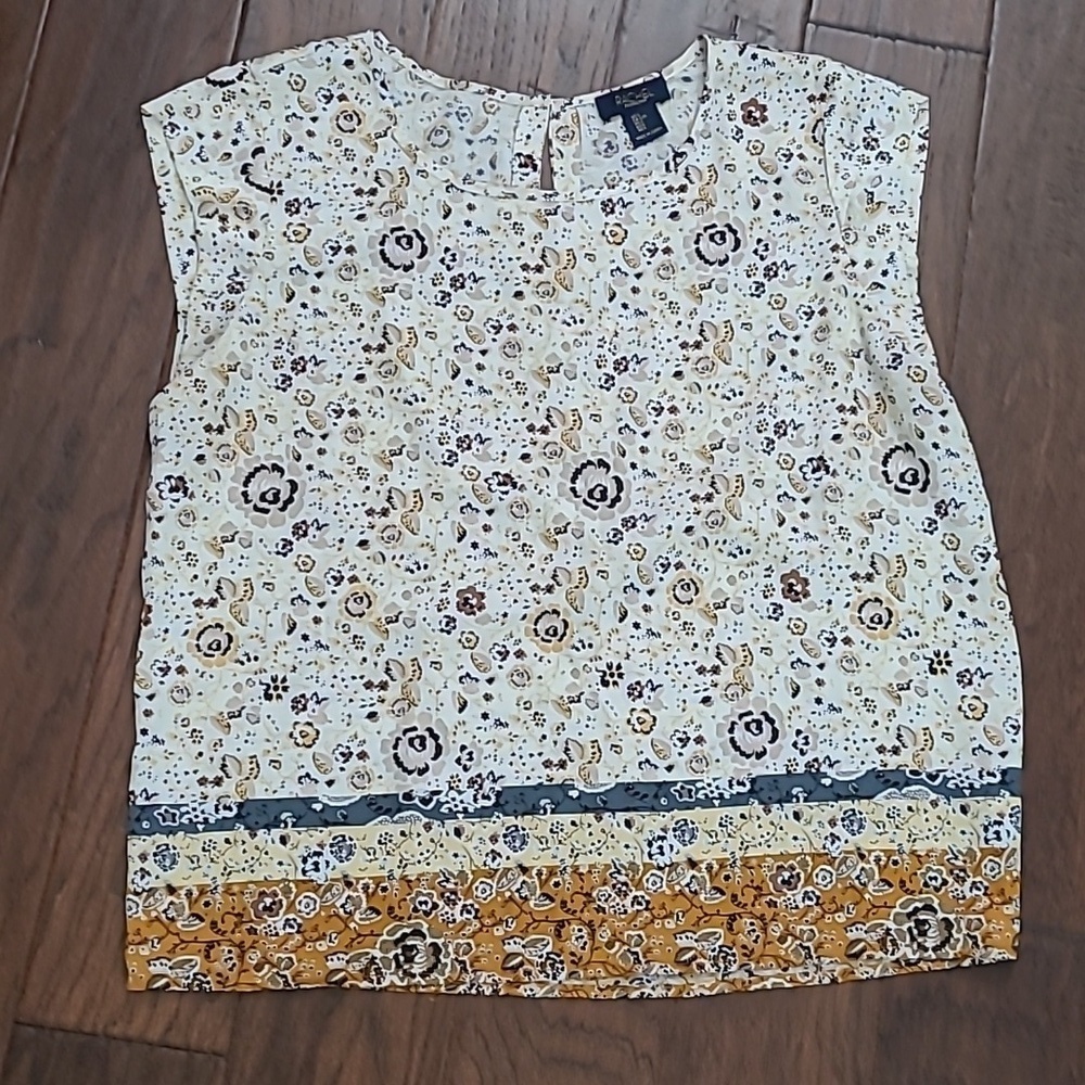 RACHEL Rachel Roy Floral Patterned Blouse size Large